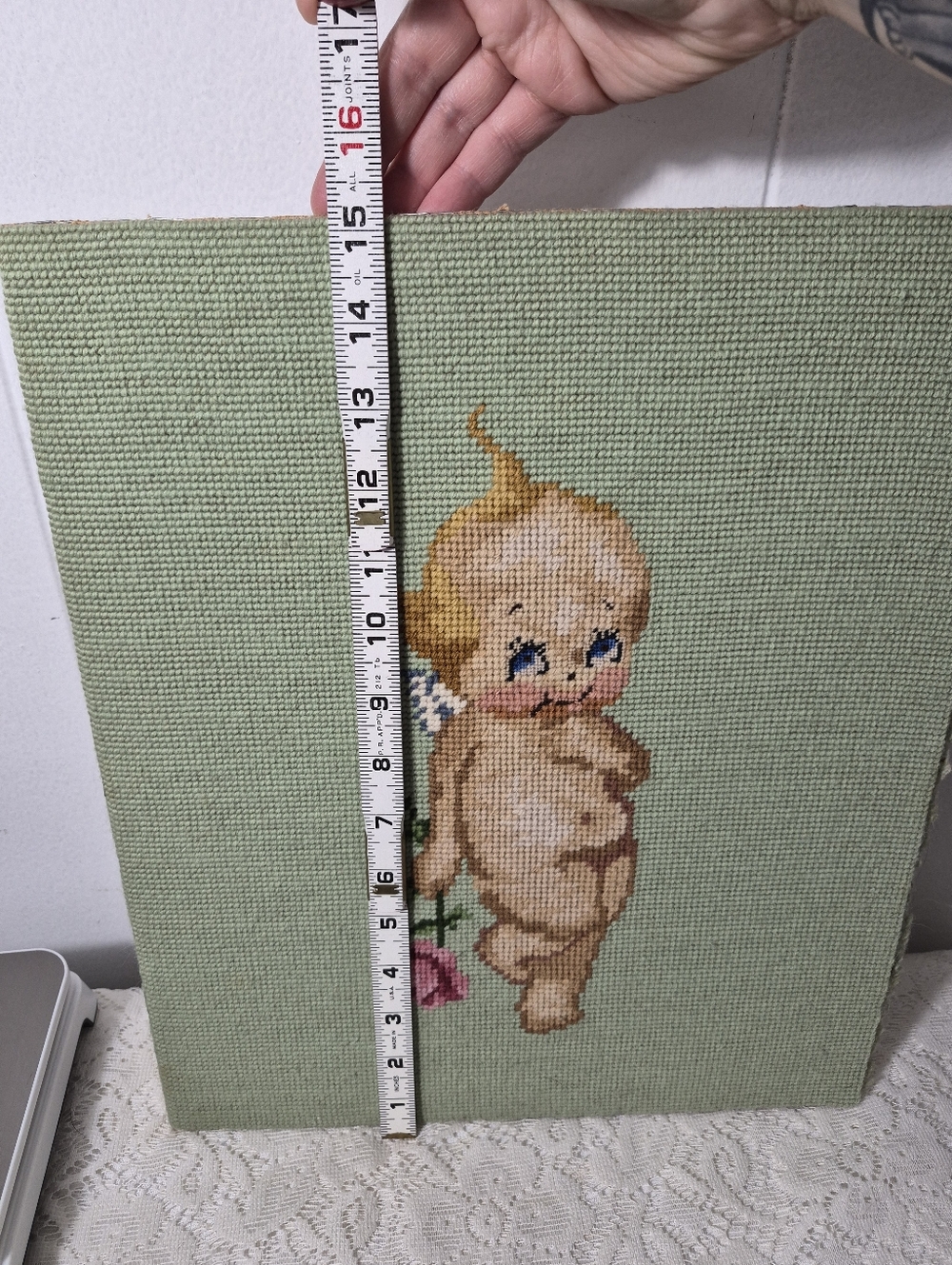Vintage Kewpie Needlepoint - Picture 6 of 7
